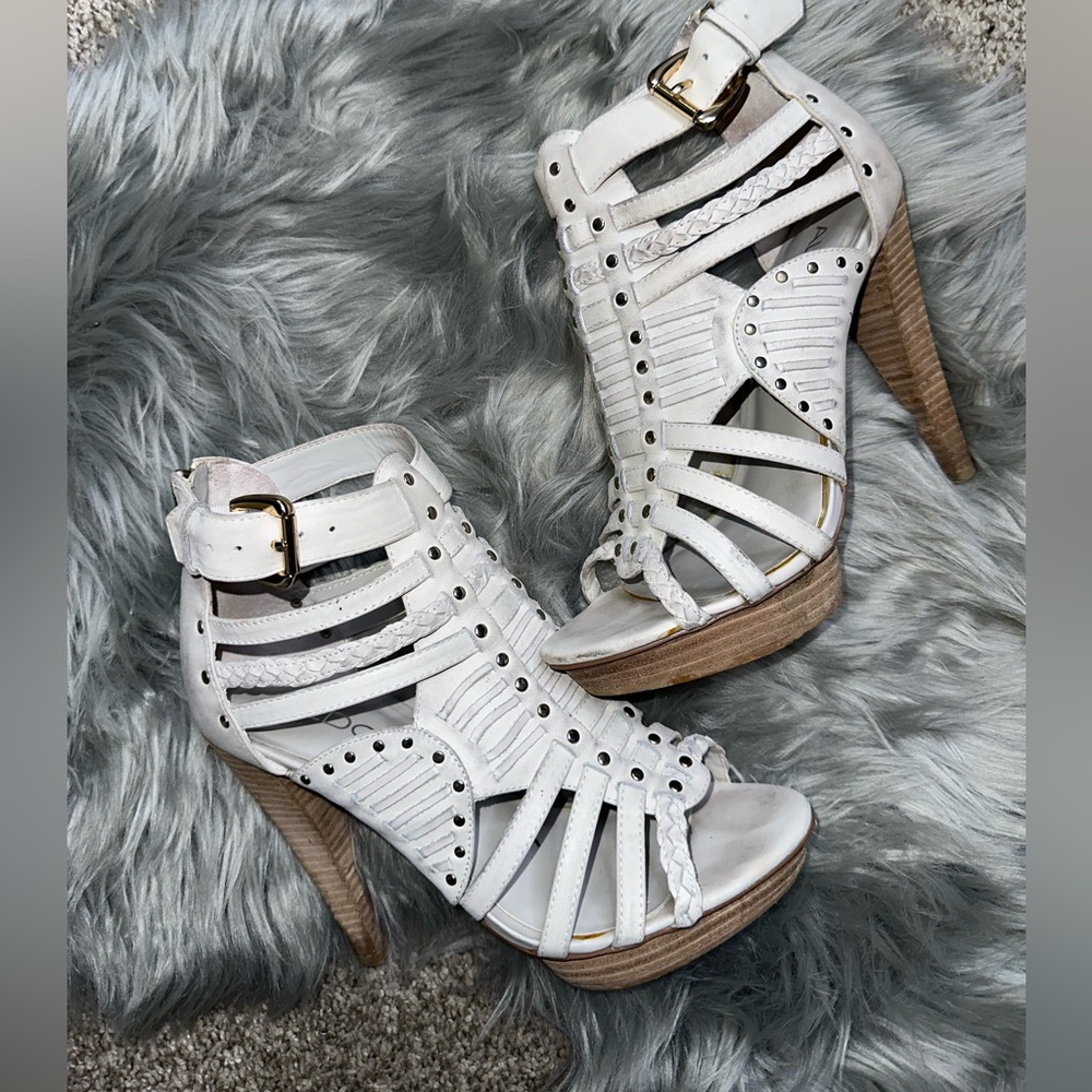Aldo platform strappy heels.